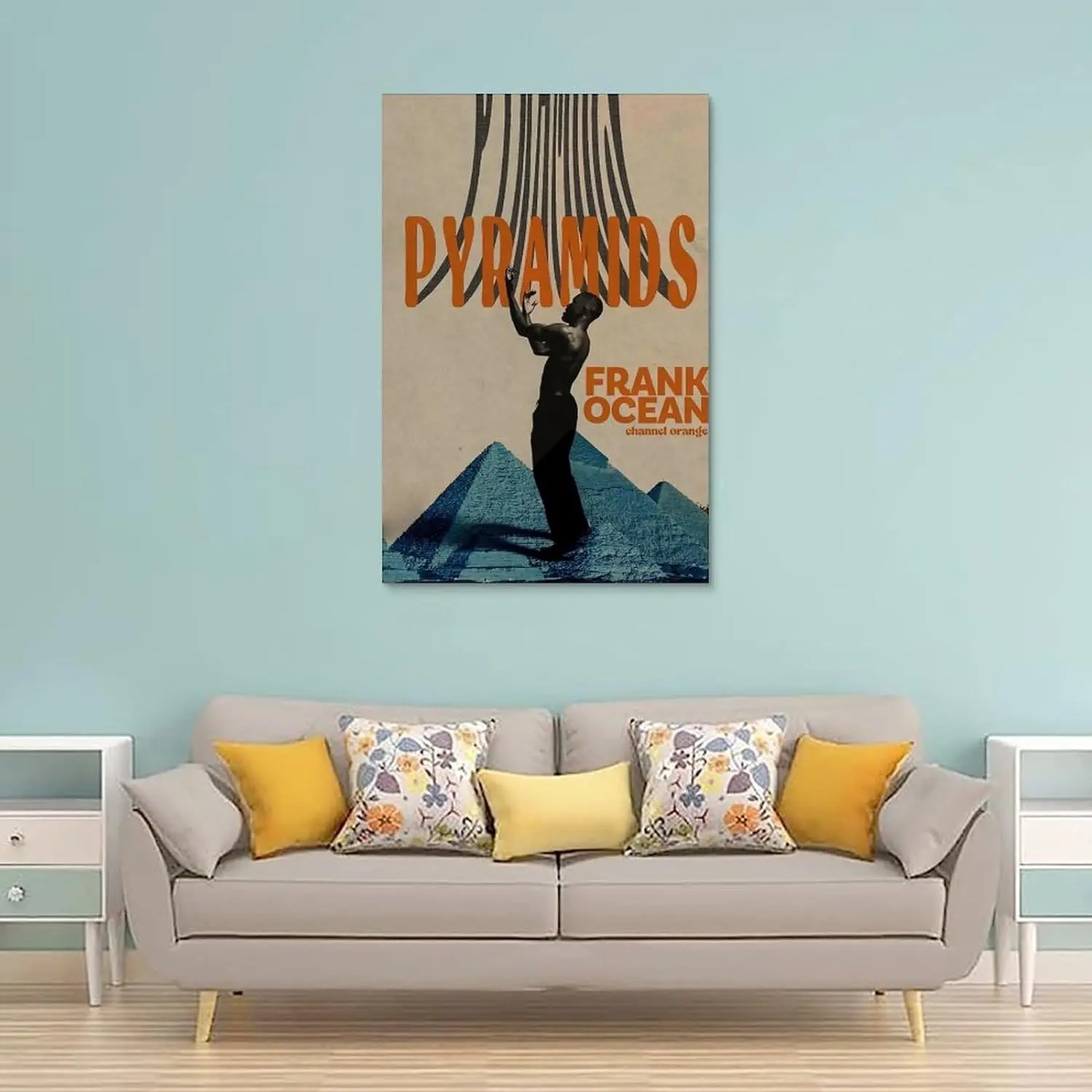 WATERA Frank Poster Ocean Pyramids Music Posters for Room Aesthetic Canvas Wall Art Bedroom Decor 12x18inch(30x45cm)