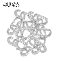 50pcs Curtain Hooks Curtain Folding Hook Strong Tension Clip Ring Window Curtain Hanger Hooks Curtain Fix Accessory Home Supply