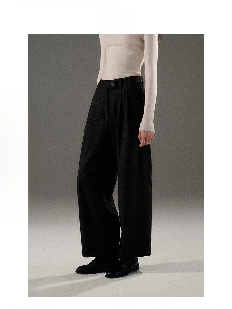 

Брюки женские прямые из смесовой шерсти UNID 80-Strand, классические, удобные, приятные к телу