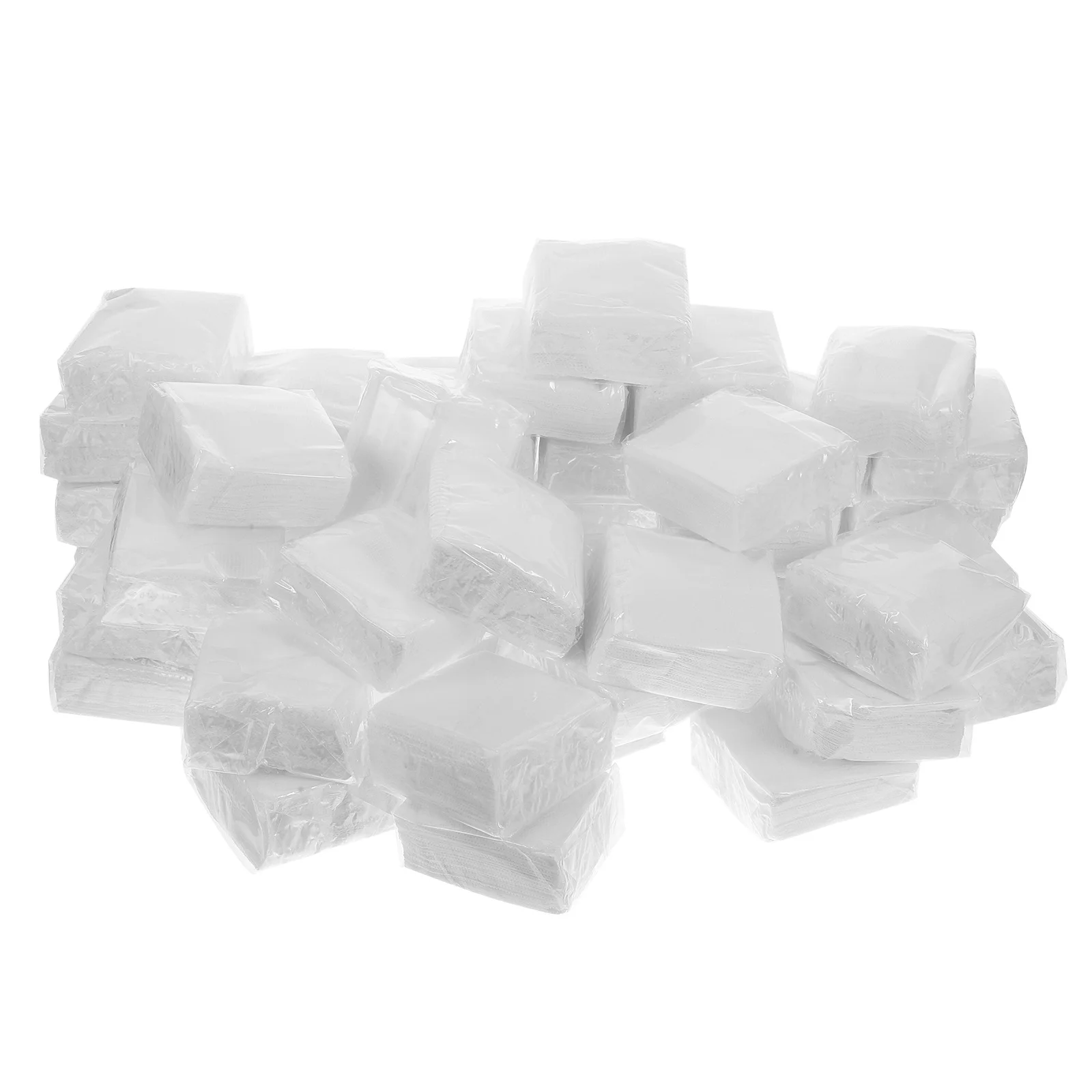 Papier de soie épais et pliable pour le visage, 50 pièces, serviettes blanches en vrac, pâte de bois vierge, bord en relief, hôtel, Restaurant, fête, mariage