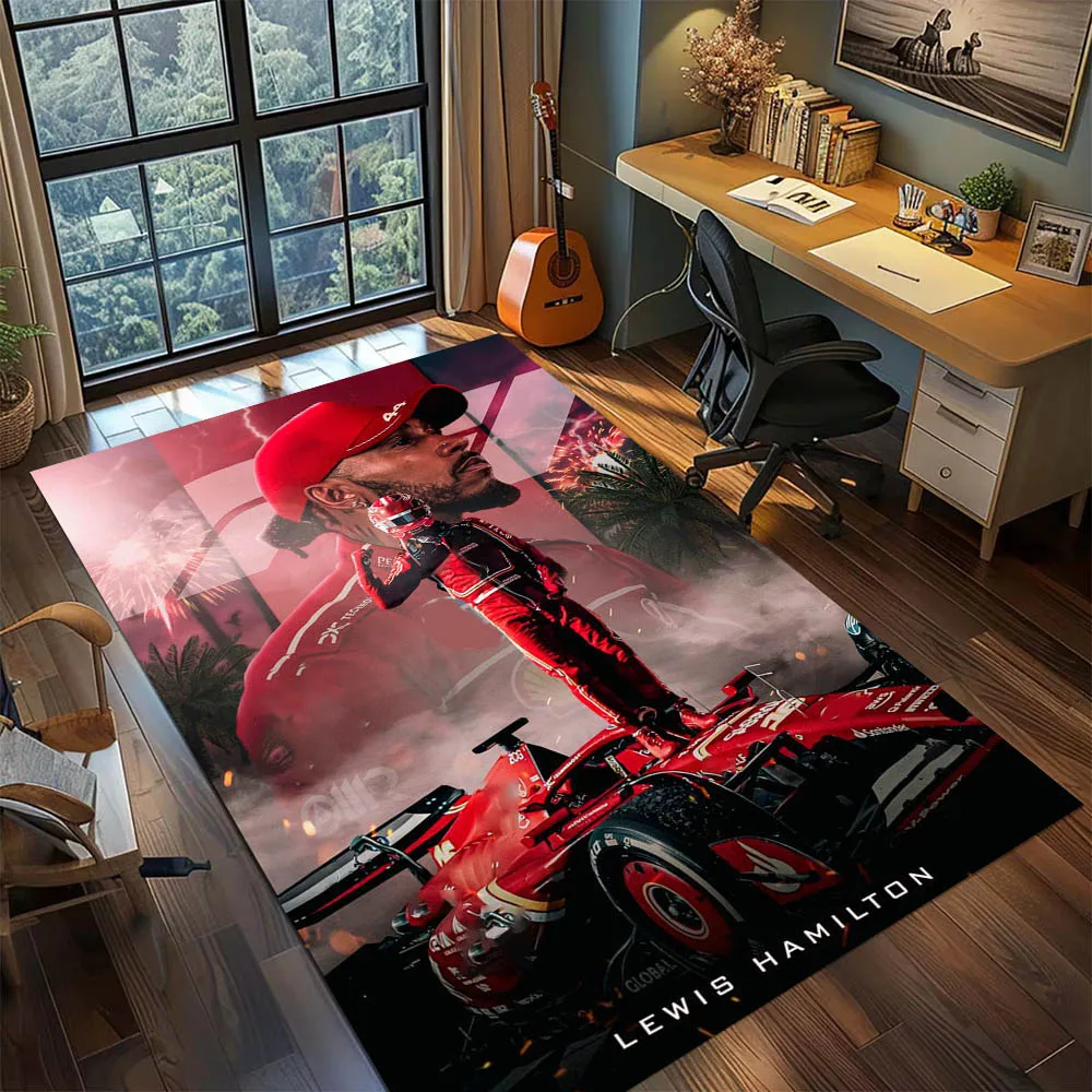 Hot L-Lewis-S 3D H-Hamilton Racing Car Carpet Rug Art for Room Decor Home Sofa Halloween Gifts Game Area Rug Non-slip Floor Mat