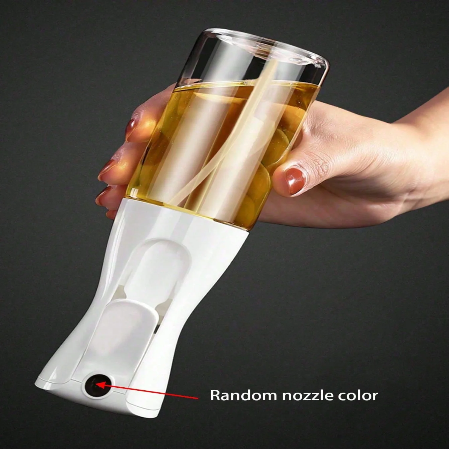 1 قطعة 300 مللي بخاخ زيت شفاف حديث من البلاستيك الأسود 300 مللي ، زجاجة رذاذ زيت للمطبخ ، للتخييم والشواء والسلطة والتحميص ، Co