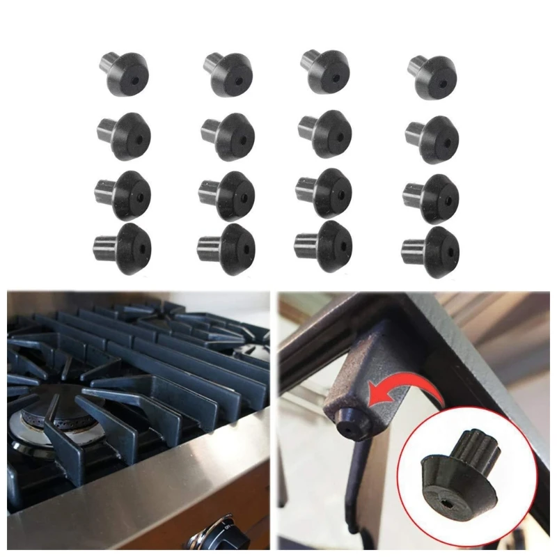 Rubber Ranges Cooktop Feet Bumpers Package Heat-Resistant Grate Silicone Pad for WB02T10461 AP26 Gas Stove Burners Grate