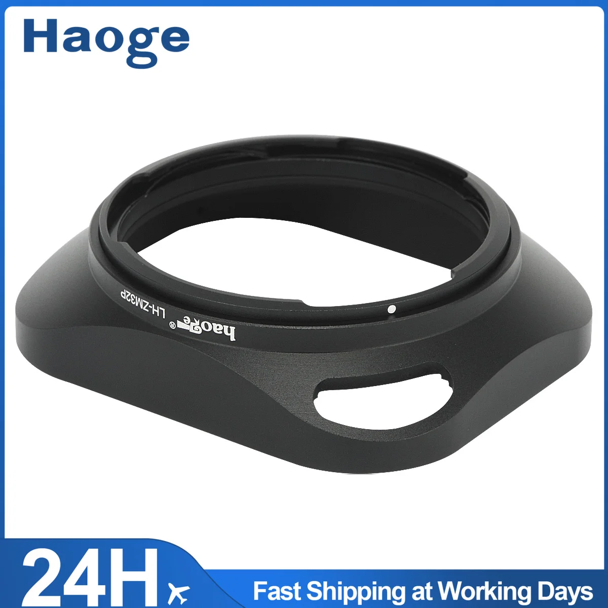Haoge Bayonet Metal Square Lens Hood Shade Compatible with Voigtlander APO-LANTHAR 50mm F2 VM Black （Leica M Mount）