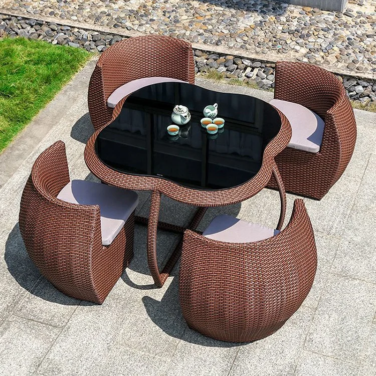 

#For Outdoor Rattan Woven Tables and Chairs Courtyard Garden Balcony Storage Sun-resistant Waterproof Tables and Chairs*