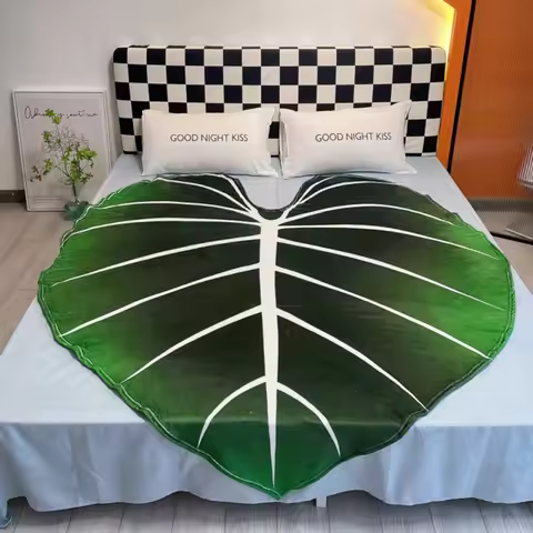 Super Soft Giant Leaf Blanket for Bed Sofa Gloriosum Plant Blanket Home Decor Throws Warm Sofa Towel Cobertor Christmas Gift 담요