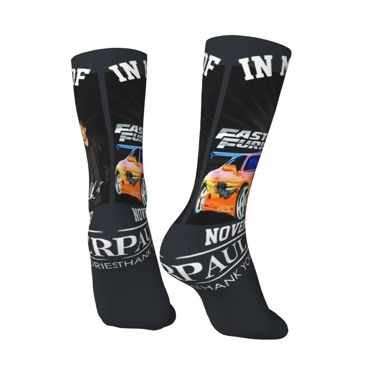 Vintage In Memory Men's compression Socks Unisex Fast and Furious Harajuku Seamless Printed Novelty Crew Sock