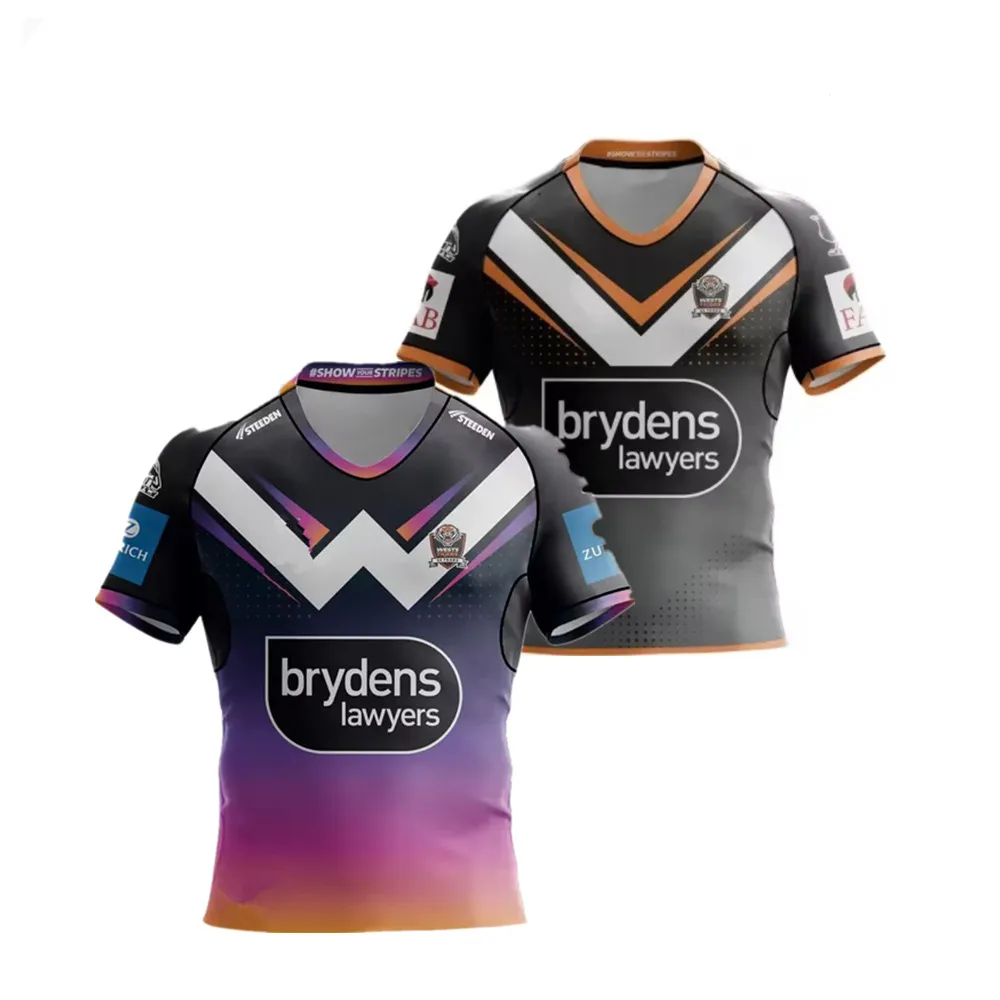 

2024 Wests Tigers Heritage Rugby Jersey 2024/25 2024 WESTS TIGERS MENS COMMEMORATIVE ANZAC TRAINING JERSEY size S--3XL---5XL