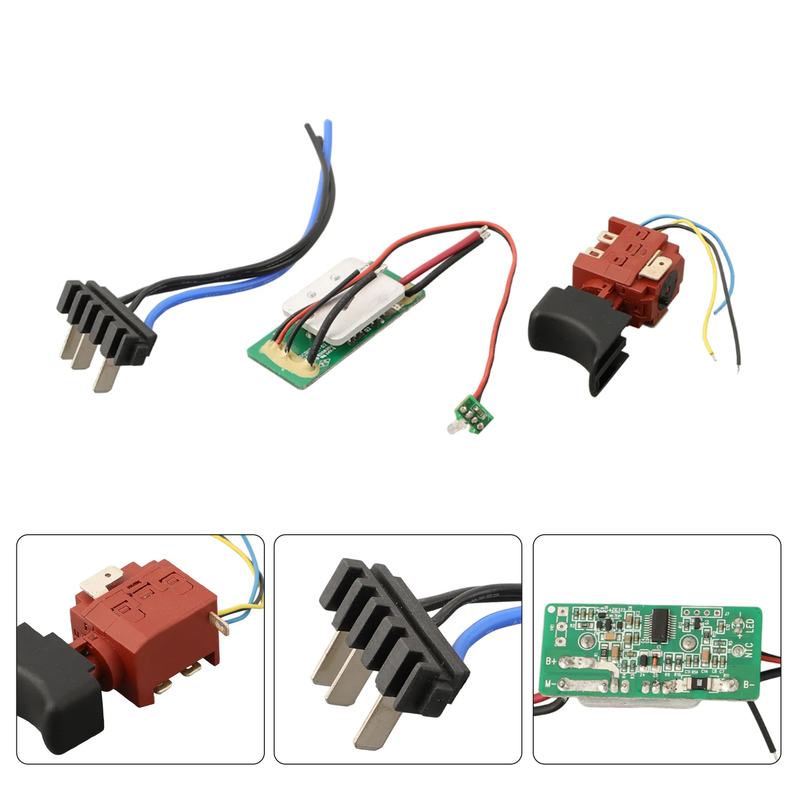 Untuk WORX WU390 WX390 WX390.1 WU390.9 20V H3 Aksesori Alat Listrik Konektor Papan Kontrol Bor