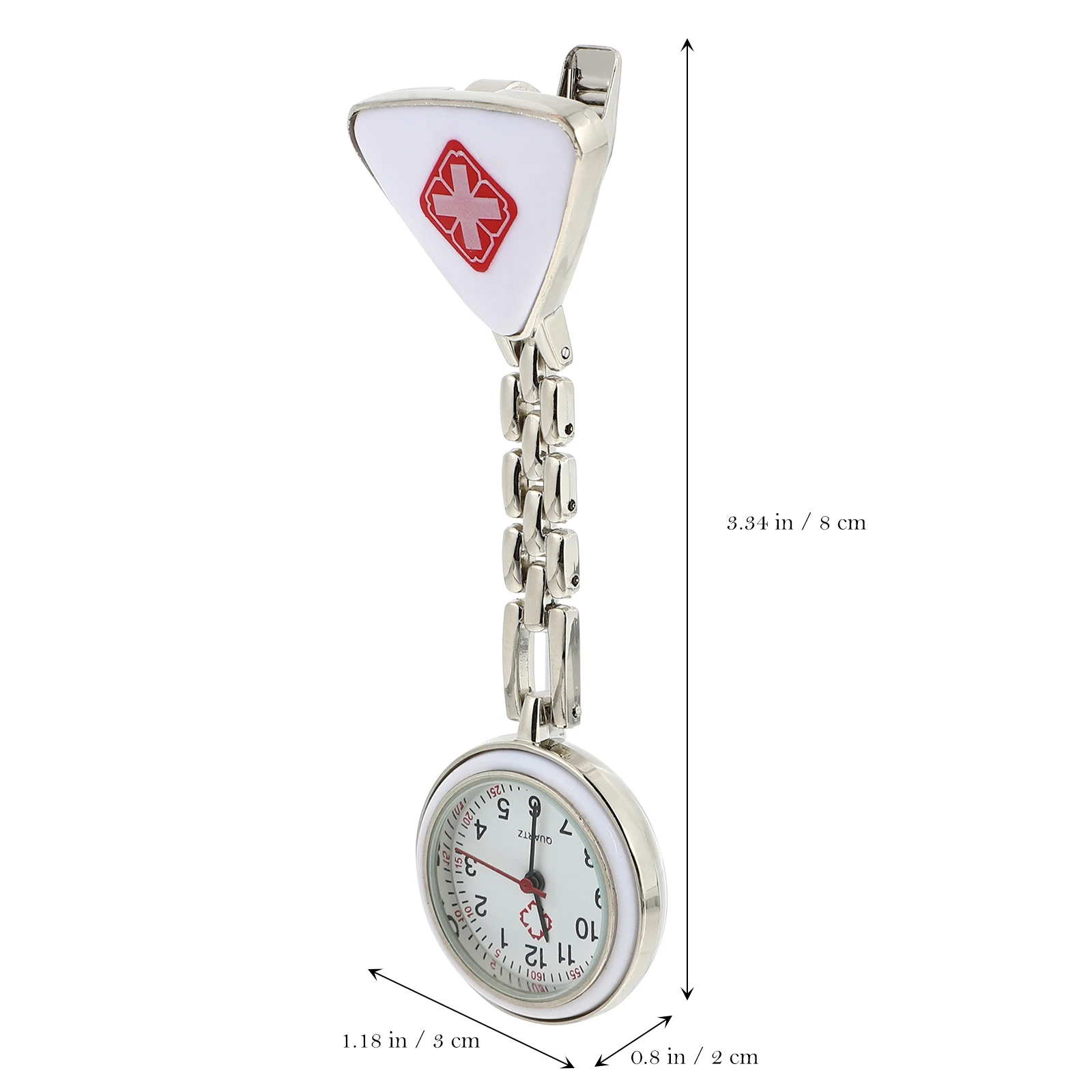 

Quartz Hanging Fashionable Nurse Watches Clip on Pocket Watch Lightweight Waterproof Triangle Fob Watch for Doctors Nurses