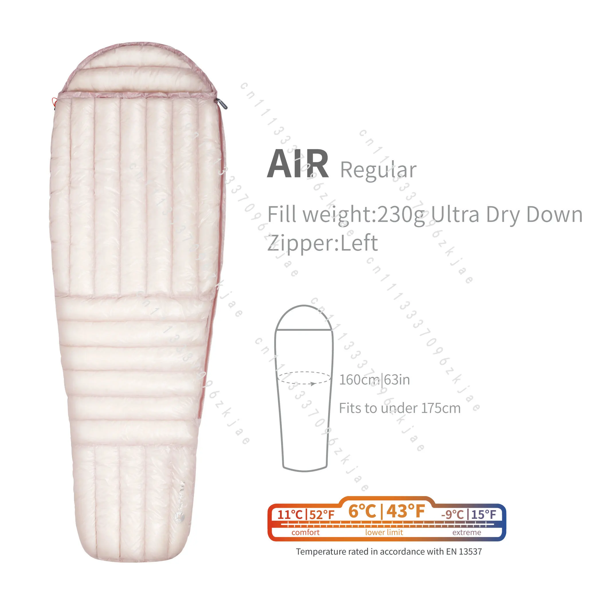 AIR 10D 800FP Ultra Dry Down Sleeping Bag Ultralight Camping Hiking Tourist Outdoor Nylon Bag Duck Down view 2