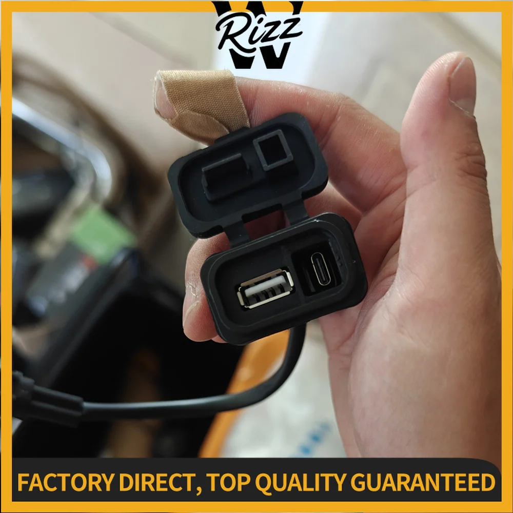 For CFMOTO 500SR Voom 500 SR Motorcycle Accessories USB Charger Power Type C Charge Port Quick Charging Interface Socket Outlet