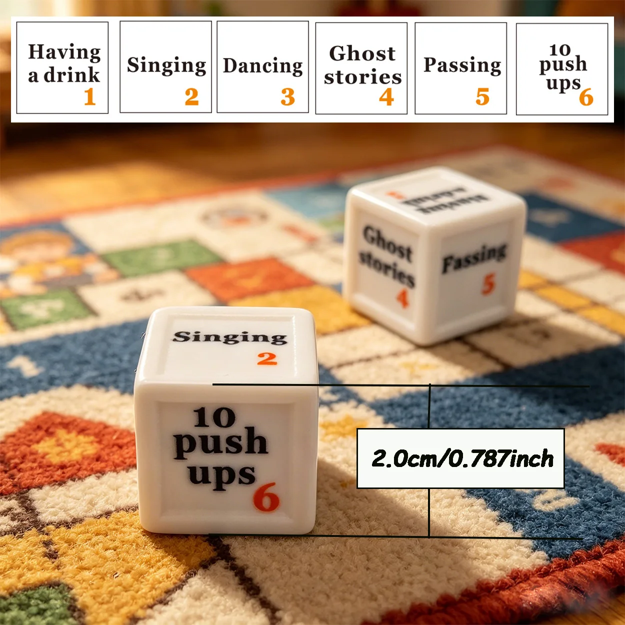 2pcs Unique Dice, Fun Games for Weddings, Birthdays, Bachelorette Parties & Family Fun