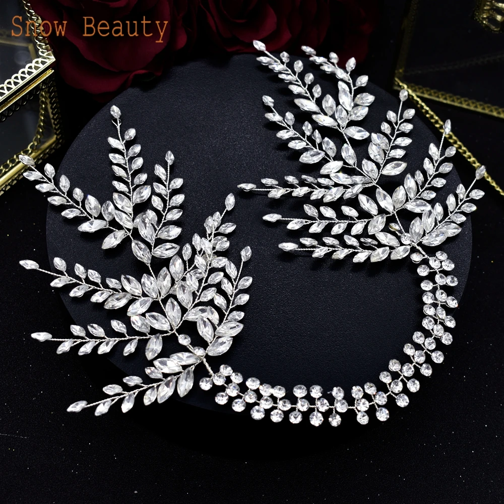 

A460 Luxury Wedding Hairbands Elegant Woman Headdresses Rhinestone Headband for Women Tiaras Wedding Headpiece Party Headwear