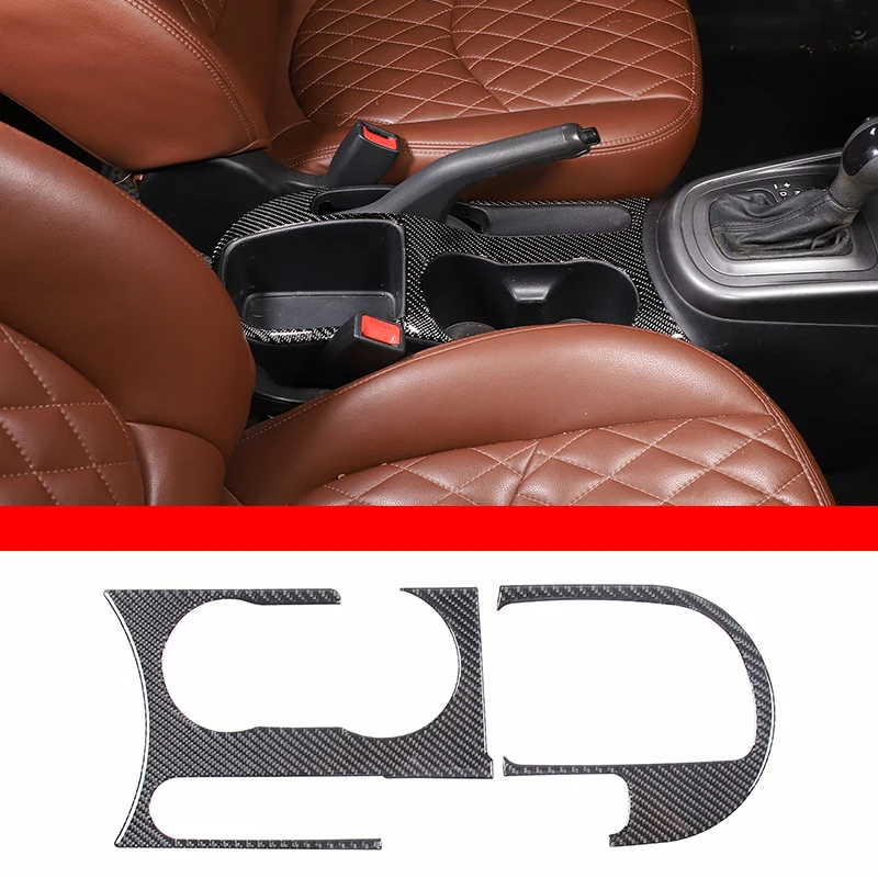 

For 2009-2013 Kia Soul AM soft carbon fiber car central control cup holder panel cover sticker car interior accessories