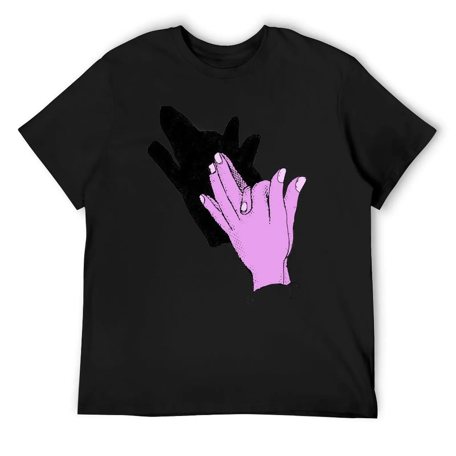 Hand Shadow Puppet -Wolf T-Shirt essential t shirt summer top plain t shirts men