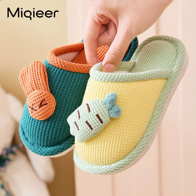 Children Home Shoes Cashmere Cotton Slippers Kids Soft Warm Shoes Boys Girls Slippers Indoor Home Autumn Winter Baby Kids Shoes