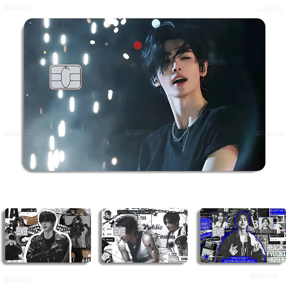 P-park SunghoonS - Funda con adhesivo para tarjetas de crédito/débito pequeñas (lado frontal)