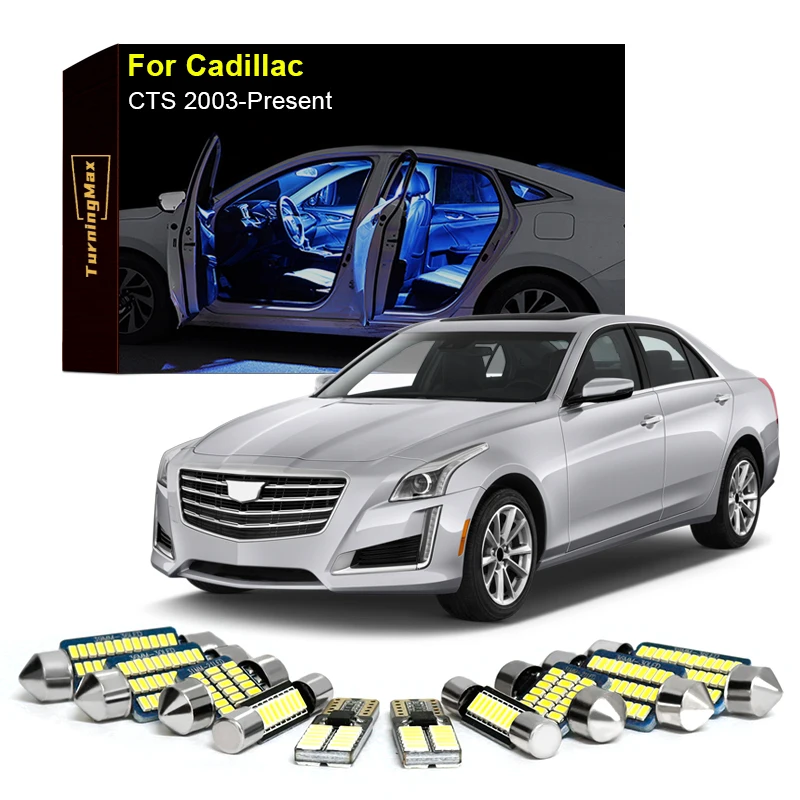 

Canbus Interior Lighting LED Bulbs Package For Cadillac CTS CTS-V 2003-Now Trunk Dome Map Indoor Lamp Lights Car Accessories Kit