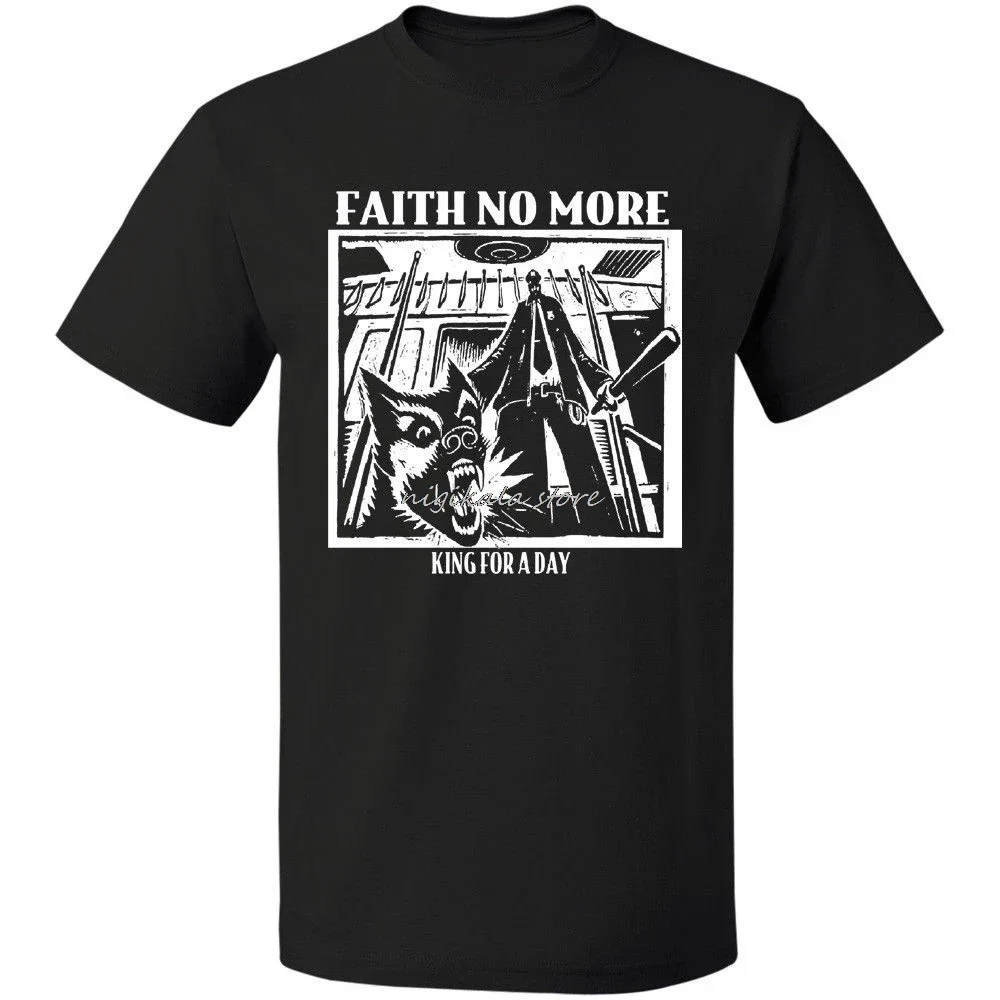 

Мужская летняя футболка с надписью «FAITH NO MORE KING»