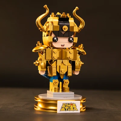 Classic Japan Anime Saint Seiyas MOC Building Block Model Bricks Big Head Toy Gold Aries Gemini Taurus Leo Libra Collection