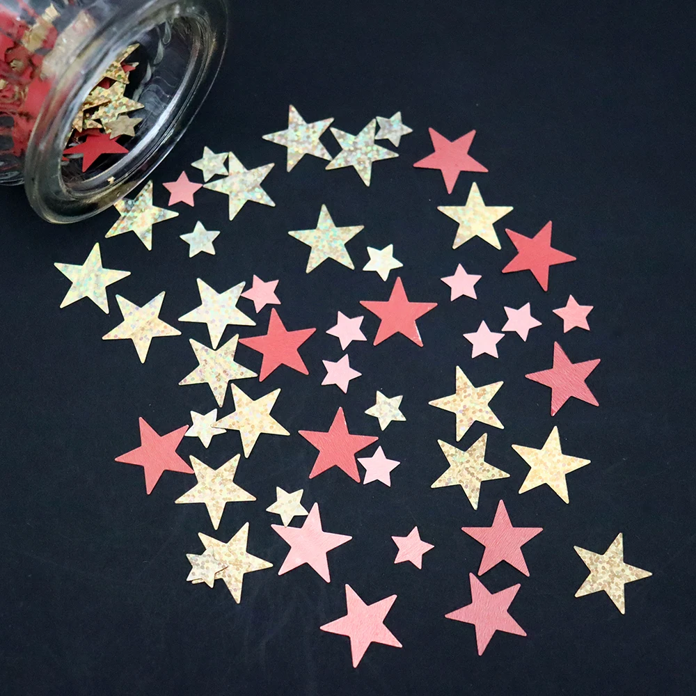 15g Twinkle Stars Confetti Loose Sequins Sparkly Chritmas Wedding Birthday Home Party Decor Laser Pentagram Paillette Ornaments