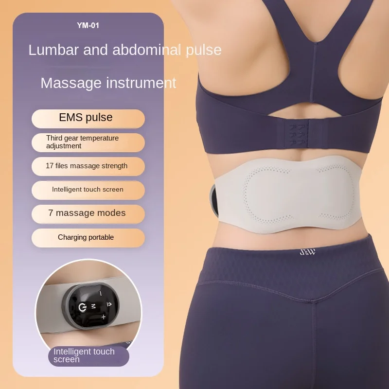 Skg Intelligent Heating Waist Massager Pulse Feature EMS Massage Belt 1h Timing Control 1.5m Cord for Abdominal Soreness Relief