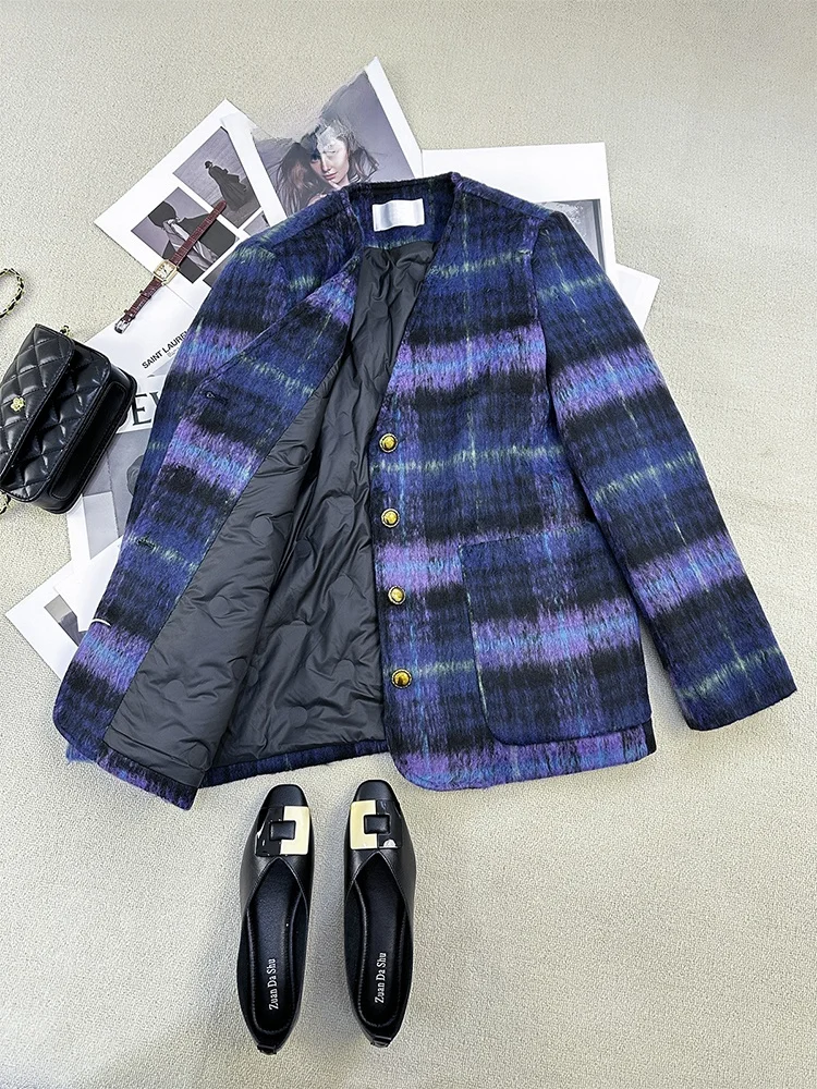 Abnehmen Effektiven Woolen Anzug Sle frauen daunen Jaet Kleine Fraance Sle Winter Neue Lose Fit Single Button Mantel