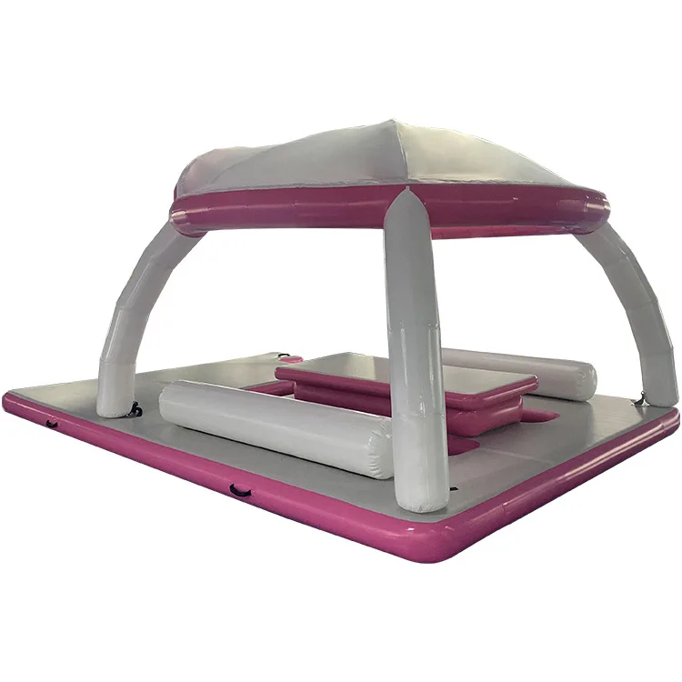 

Customized custom yacht inflatable water float awning inflatable sofa bar tent sea docking floating pavilion