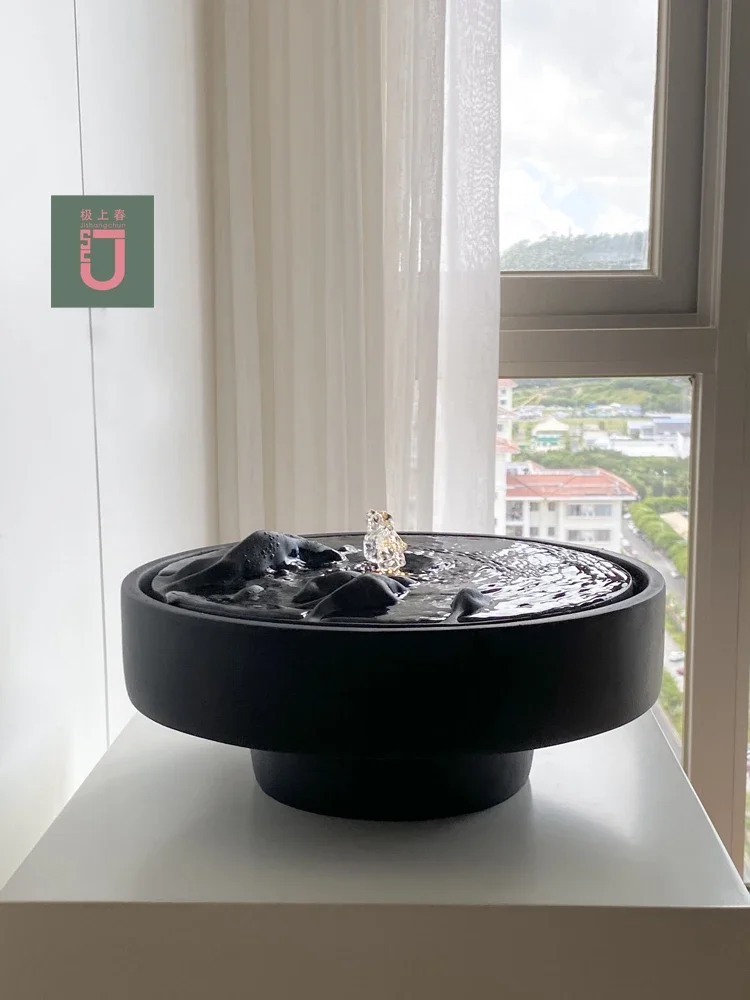 Flowing water fountain Chinese landscape ornament office desktop  bowl modern clubhouse courtyard home accessories