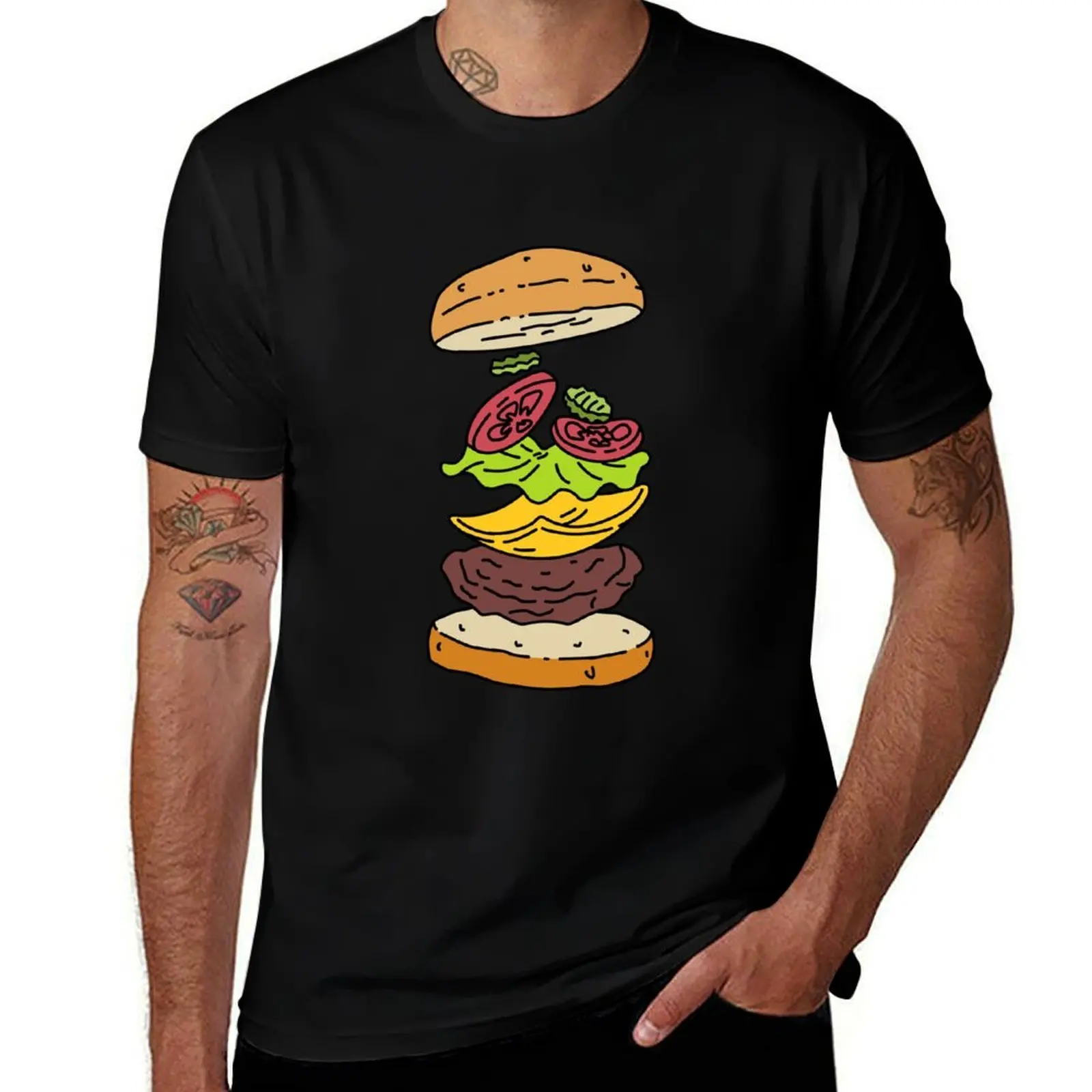 Camiseta Roberts Burger, camisetas de gran tamaño para hombre, ropa estética, ropa de San Valentín, sudaderas, hombres