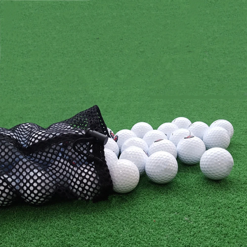 Tennis for Gym Nylon Sports Mesh Net Black Carrying Bag Golf Storege Bag Golf Ball Bags Golf Mesh Bag Drawstring Pouch