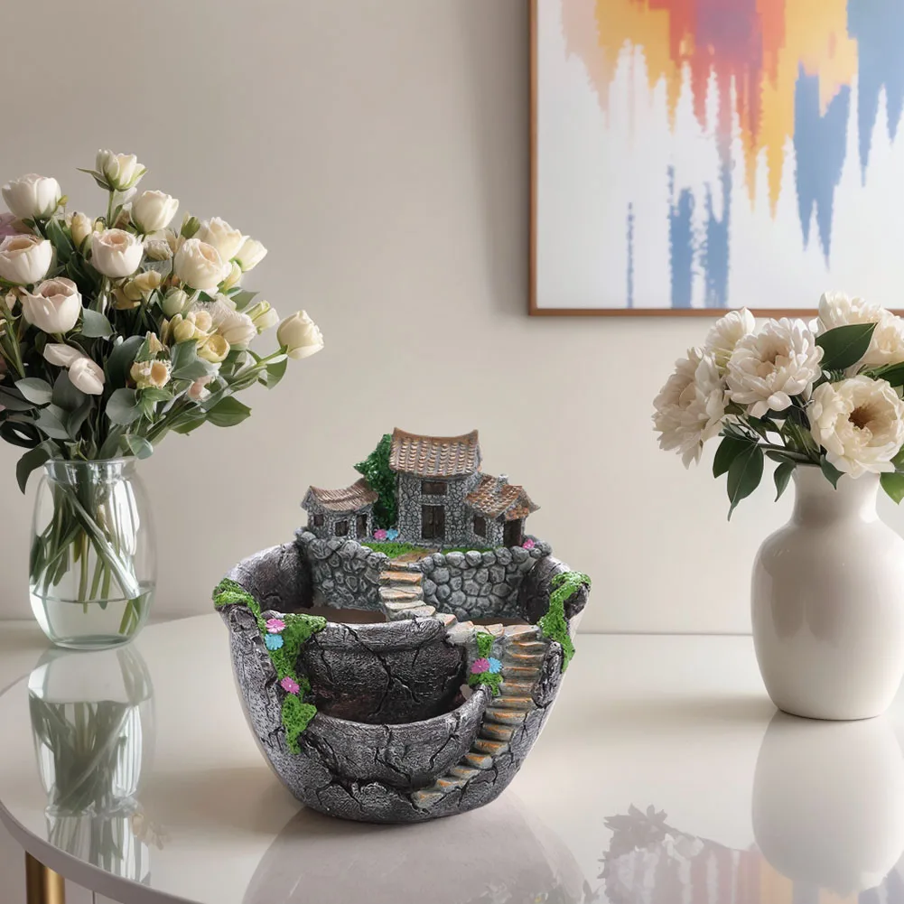 Succulent Pot Vintage Multi Pot Planter Decorative Succulent Planter Multi-Function Flower Planter Pot Vat Shape for Home Office