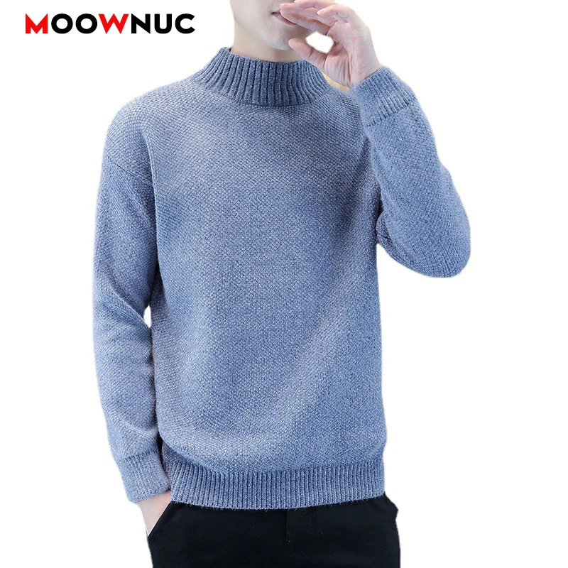 

Sweaters 2023 New Spring Autumn Winter Men's Fashion Long Sleeves Cardigan Casual Coats Solid Thick Slim Warm Male MOOWNUC