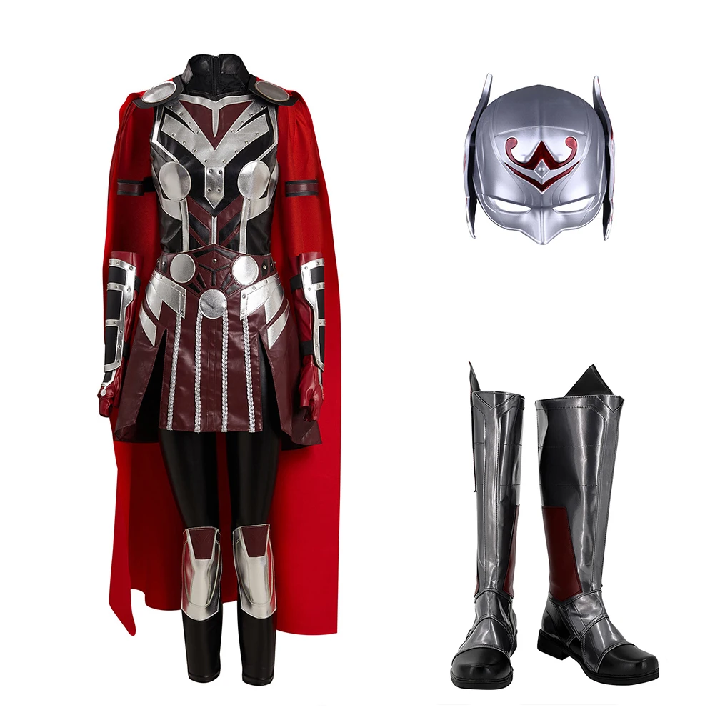 Liebe und Donner Jane Pflege Cosplay Kostüm Schuhe Stiefel Maske Outfits Halloween Karneval Rollenspiel Anzug