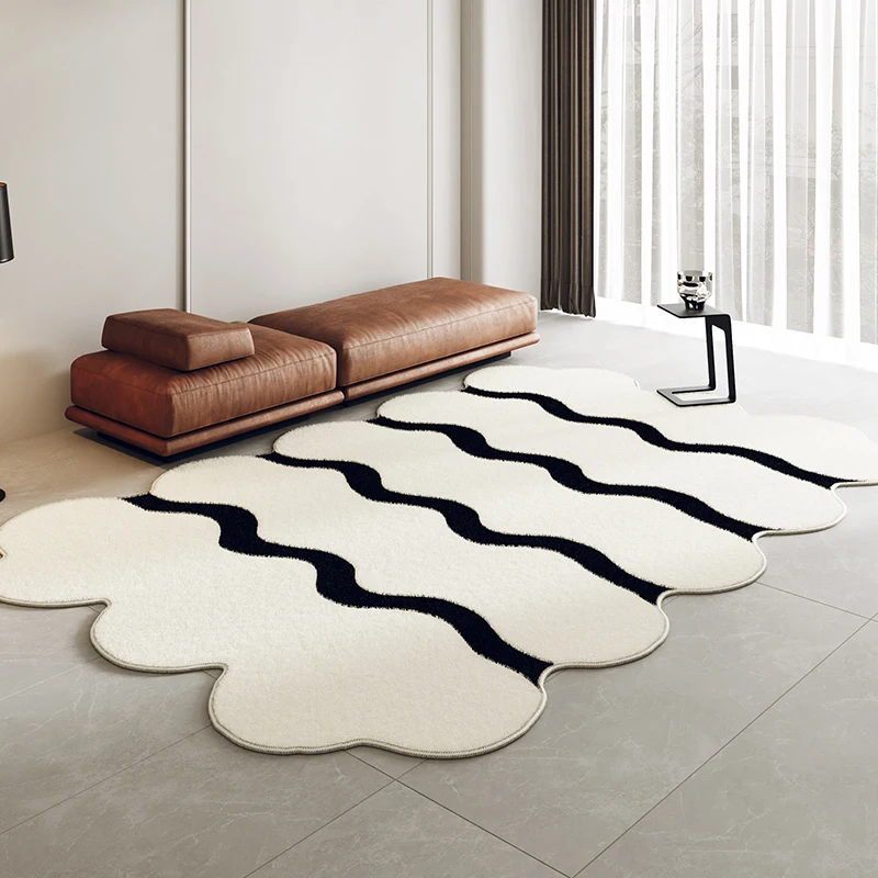 Minimalisme Irrégulier Salon Décoration Tapis, Chambre Française, oral et Moelleux, Polymères Doux, Everakroom, Non-ald Lea Security оBUY ер Tapis