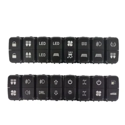 1PC LED Light Power Dual LED Lock And Unlock Blank no iconLED And Bar Switch Button Supply Accessories For Mitsubishi Lancer EVO
