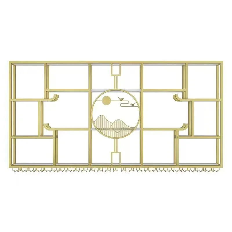 

Стеллаж из кованого железа, подвесная барная стойка, настенная стойка, промышленный винный шкаф, светящаяся стена, красное вино