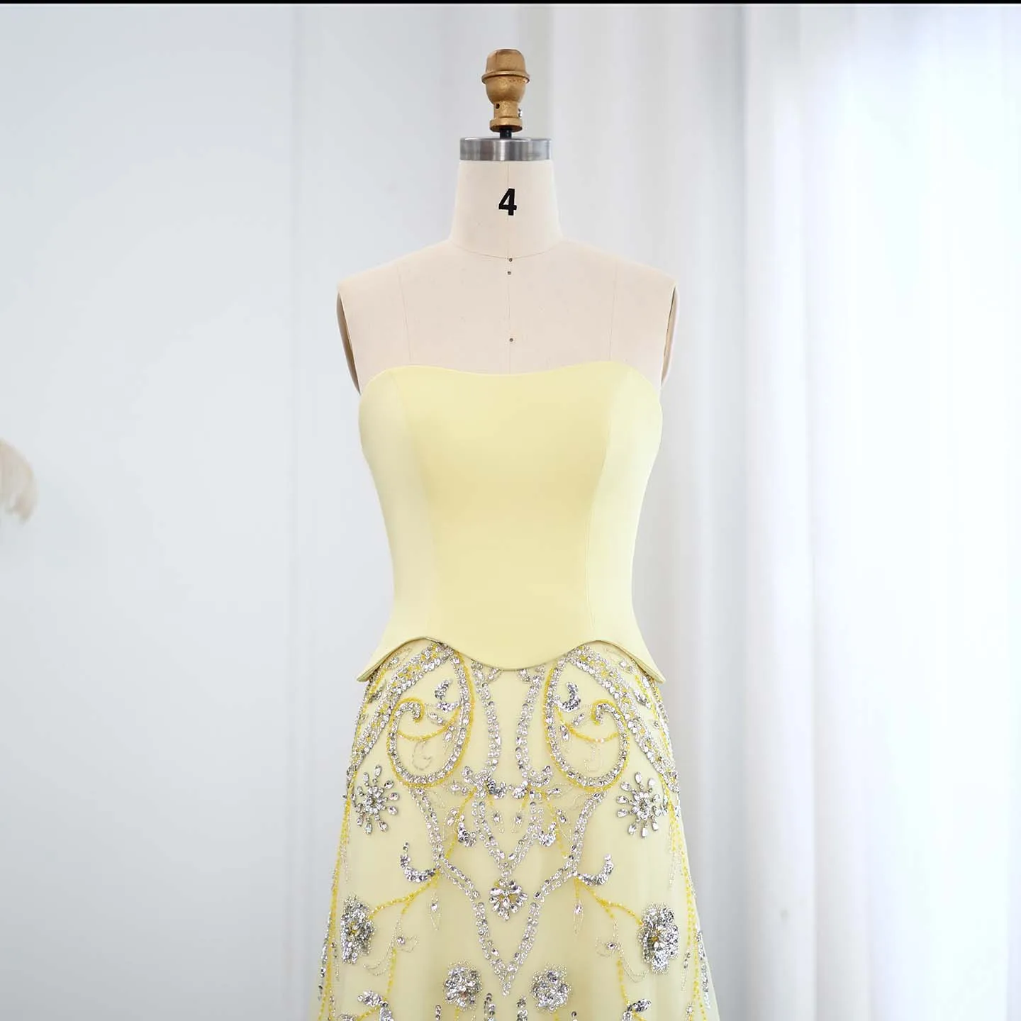 Sharon Said Sage Green Yellow Luxury Arabic Evening Dress 2025 for Women Wedding Elegant Formal Party Gowns SS254 Customized image 6
