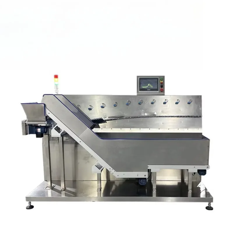 Máquina clasificadora y contadora de bolsas pequeñas HANNPRO Focus Machinery, máquina clasificadora de bolsas de snacks con cinta transportadora automática.