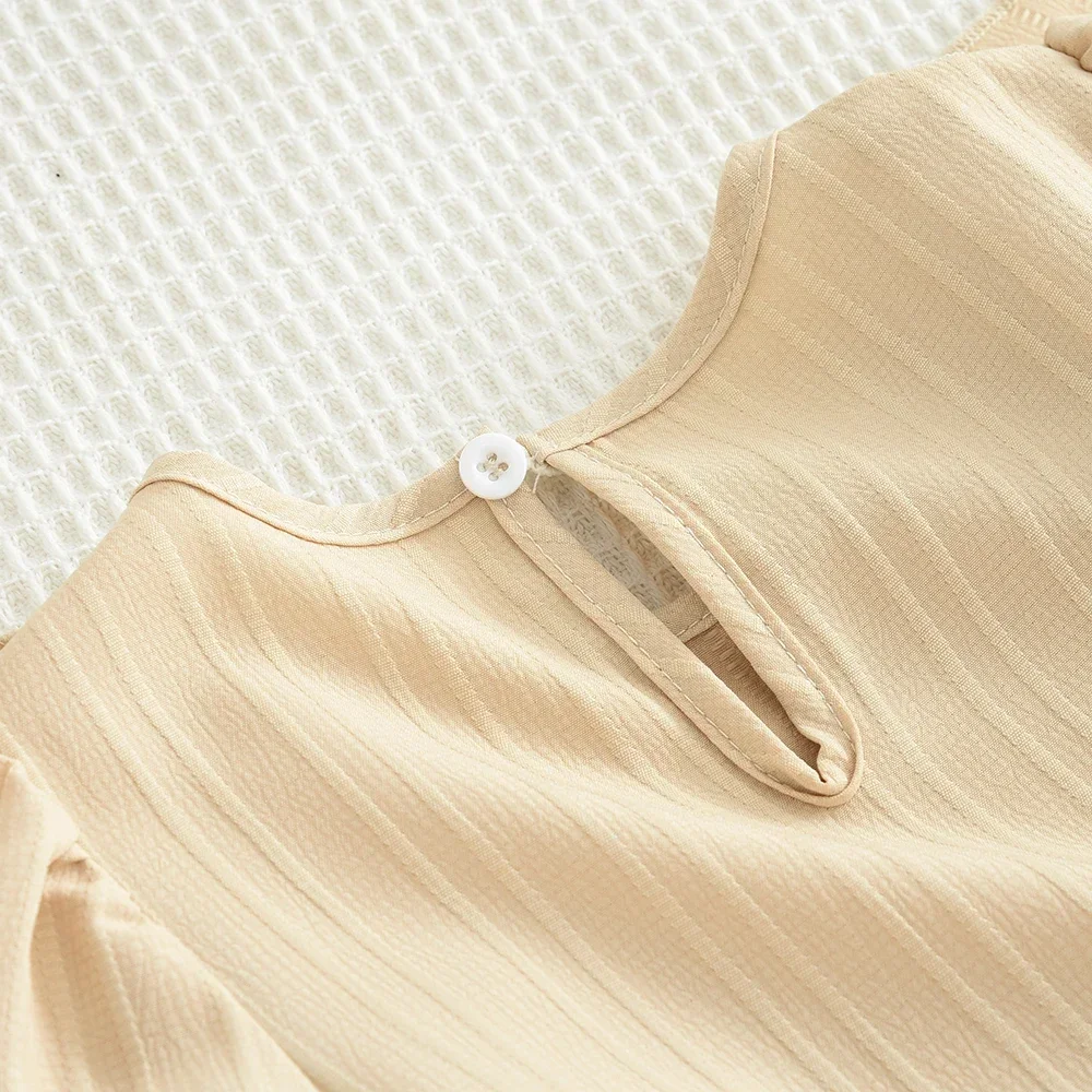 Plain Casual Mädchen Kleid Herbst Lange Ärmeln Plissee Kinder Kleider für Mädchen Rosa Kleidung Modische Neue Kinder Kleidung – Detail 9