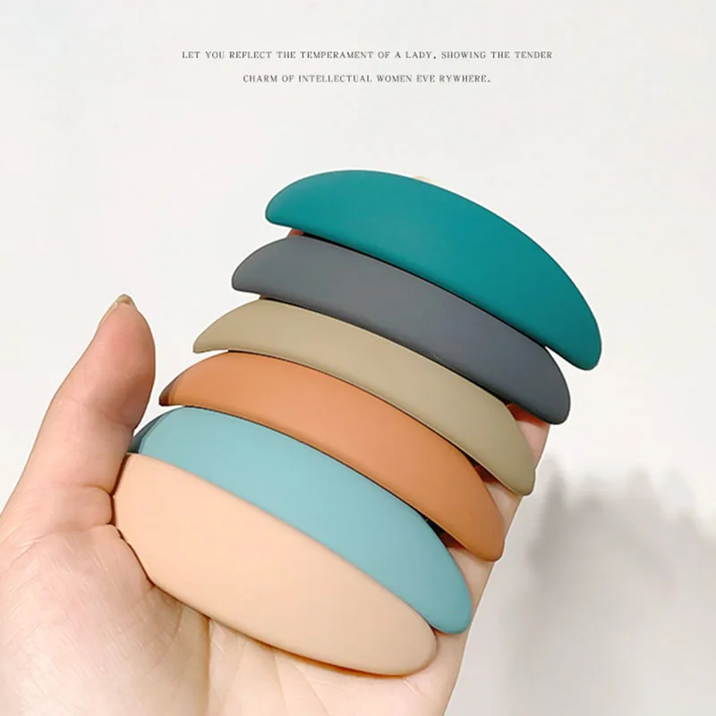 Jepit Rambut Geometris Matte Elegan Jepit Rambut Wanita Elegan Jepit Rambut Pegangan Rambut Ikat Kepala Mode Aksesori Rambut