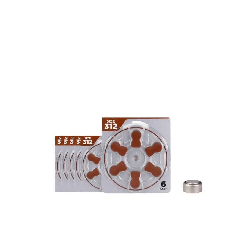 Para bte cic rich oe rayovac desempenho extra 312 bateria de aparelho auditivo 1.45v 312a a312 pr41 baterias de ar zinco 60 peças