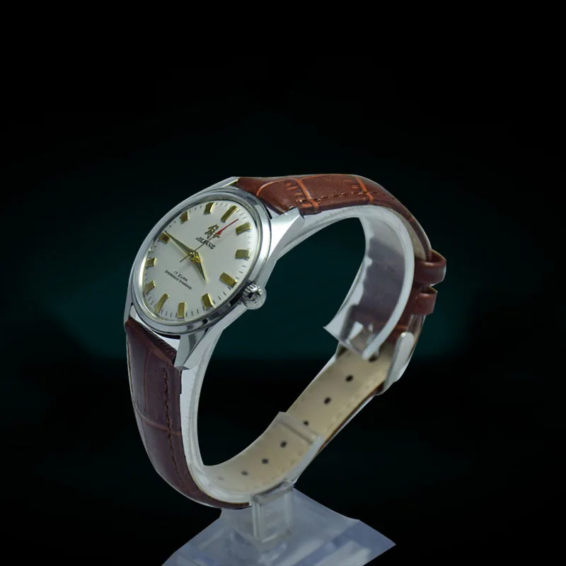 Jiefang-Reloj clásico de acero inoxidable Para Hombre, accesorio masculino de pulsera resistente al agua con mecanismo automático, complemento mecánico de estilo Retro Shanghai de 36mm