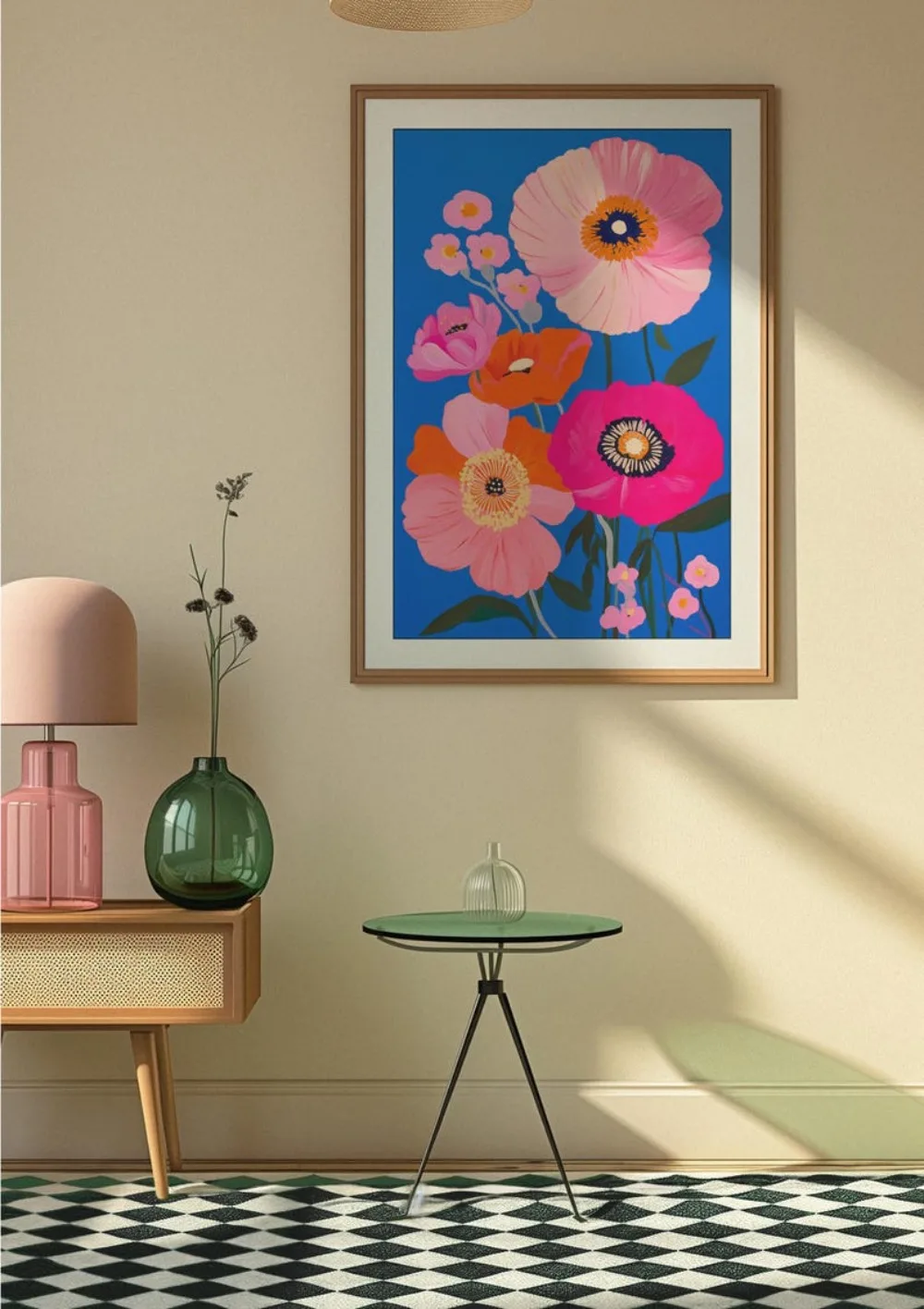 سوق الزهور روتردام، رسم الزهور التجريدي، فن الجدار الكهربائي، طباعة الأزهار، الفن البسيط، فن الأزهار، ديكور الطباعة الملونة