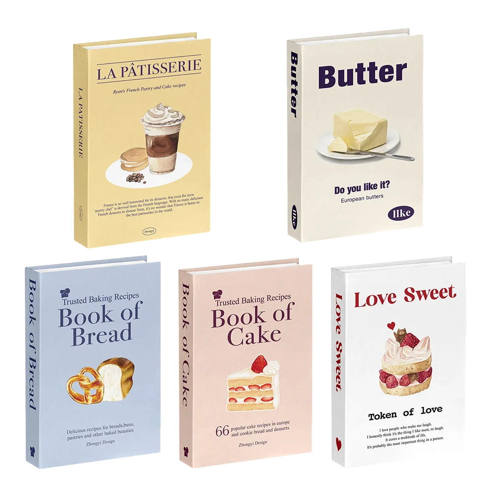 

Elegant 5PCS Simulation Books in Paper for Decorating Homes or Offices Great as Unique Props for Photographic Use