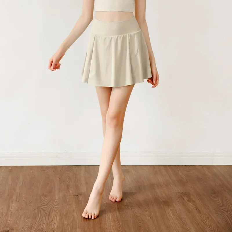 Women Tennis Skirt with Shorts Anti-Slip High Waist Yoga Skirt Summer Quick Dry Sport Skirt for Running Golf Workout