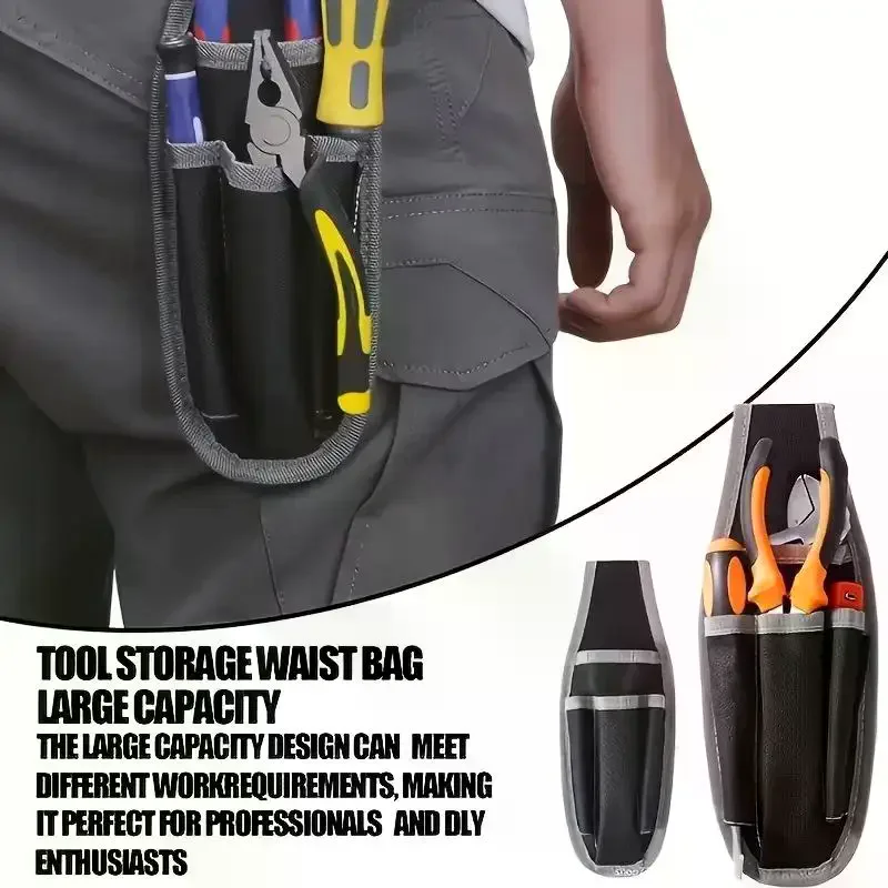 Wear-resistant Tool Waist Bag Oxford Cloth Multilayer Storage Tool Belt Hanging Bag Thickened Electrician Tool Bag