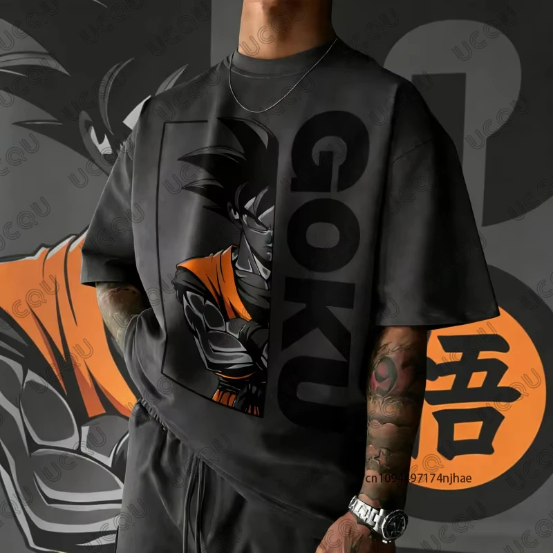 2026 Neues Sommer Dragon Ball Wukong 40. Jubiläum Anime-Print Baumwoll-T-Shirt für Herren Kurzarm-Shirts Streetwear Unisex Oberteile