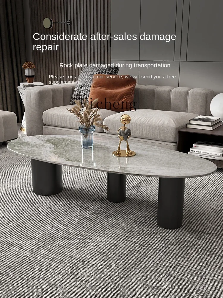 ZK Stone Plate Furniture  Post-Modern Creative Strange Shape Irregular Large Coffee Table Living Room Table